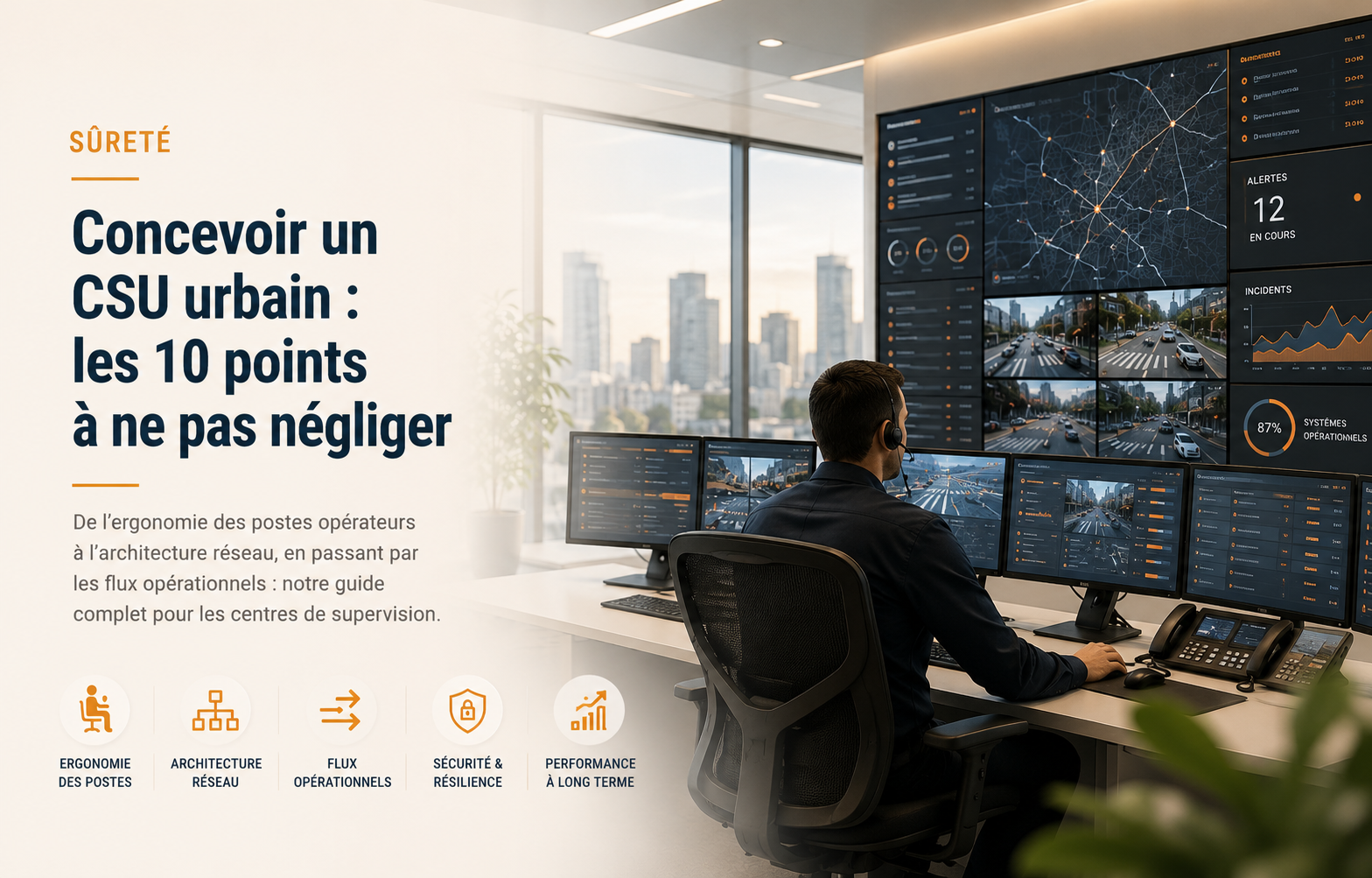 Centre de supervision urbain et postes opérateurs