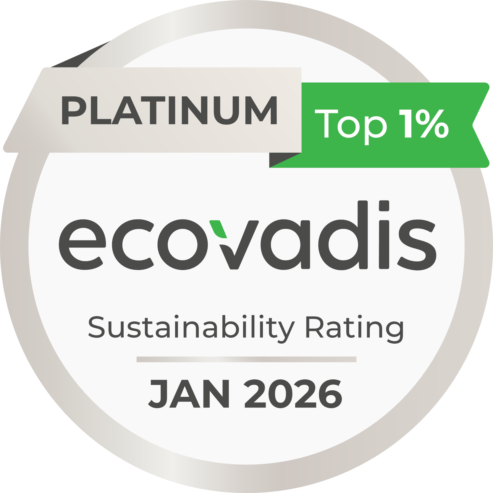 Médaille EcoVadis Platinum (Mars 2025) attribuée à E-CONEX